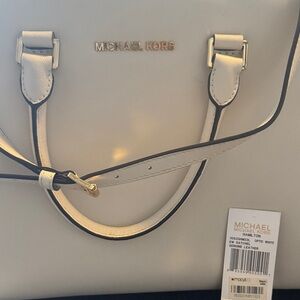 Michael Kors Cream Leather Tote